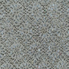 Net Cut Work Zari Embroidered Fabric