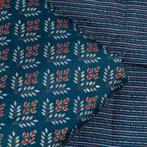 Blue Color Modal Chanderi Print Set