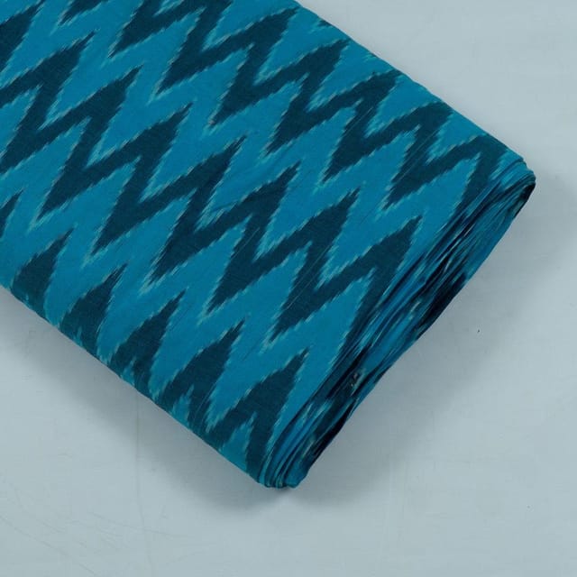 Firozi with Blue Ikat Fabric