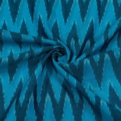 Firozi with Blue Ikat Fabric