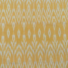 Yellow with White Ikat Fabric