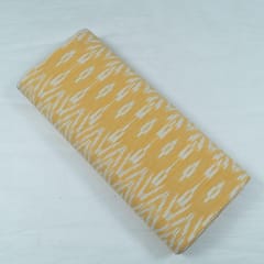 Yellow with White Ikat Fabric