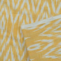 Yellow with White Ikat Fabric