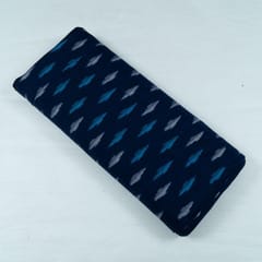 Blue with Grey Ikat Fabric