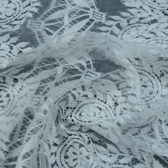 White Dyeable Net Lace Fabric