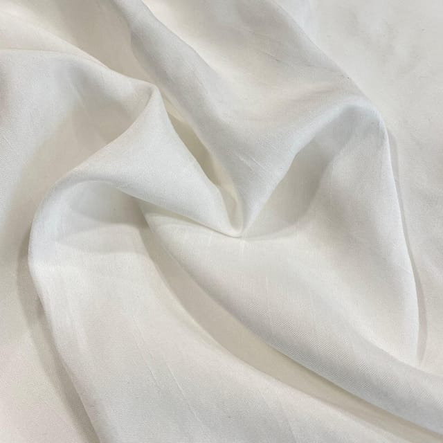 White Dyeable Viscose Raw Silk fabric