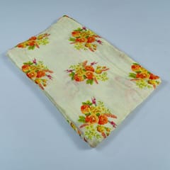 Lemon Color Modal Satin Printed Fabric