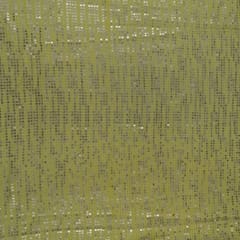 Yellow Color Georgette Thread and Sequins Embroidered Fabric(2.60 Meter Piece)