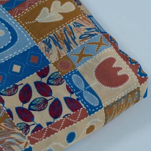 Fawn Color Habutai Silk Printed Fabric