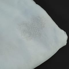 Dyeable Organza Thread Embroidered Fabric