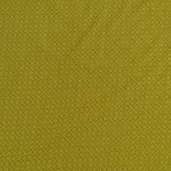 Yellow Color Georgette Chikan Embroidered Fabric