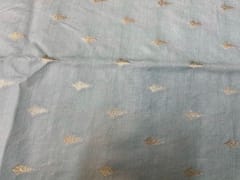 Chenia Silk Zari Light Blue Floral Motifs