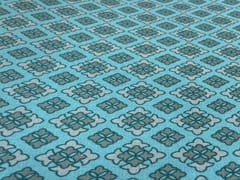 Printed Corduroy Turquoise Blue Geometric