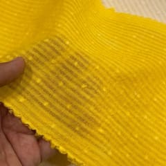 Yellow Color Cotton Dobby Strips Fabric