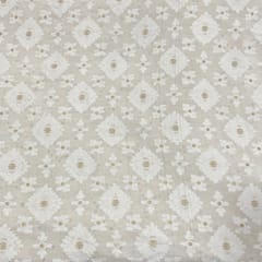 White Colour Muslin Jacquard fabric