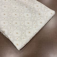 White Colour Muslin Jacquard fabric