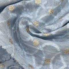 White Colour Muslin Jacquard fabric