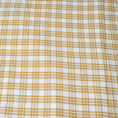 Yellow Color Cotton Yarn Dyed Check Fabric