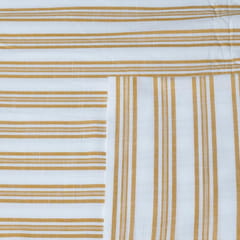 Yellow Color Cotton Yarn Dyed Stripes Fabric