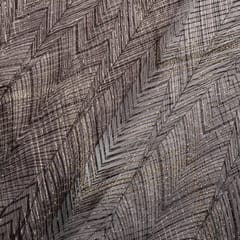 Brown Color Gota Embroidery Digital Printed Organza Fabric