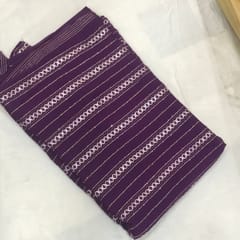 Purple Color Chinon Chiffon With Gota Embroidered Fabric