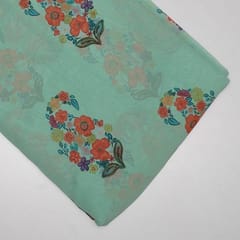 Sea Green Poly Georgette Digital Print