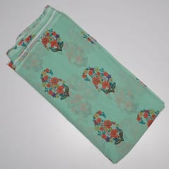 Sea Green Poly Georgette Digital Print