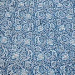 Blue Color Cotton Cambric Print