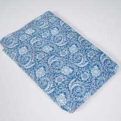 Blue Color Cotton Cambric Print