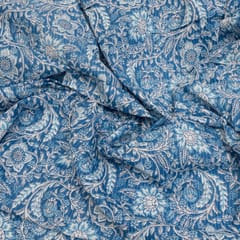 Blue Color Cotton Cambric Print