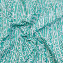 Firozi Color Cotton Cambric Print