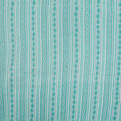 Firozi Color Cotton Cambric Print