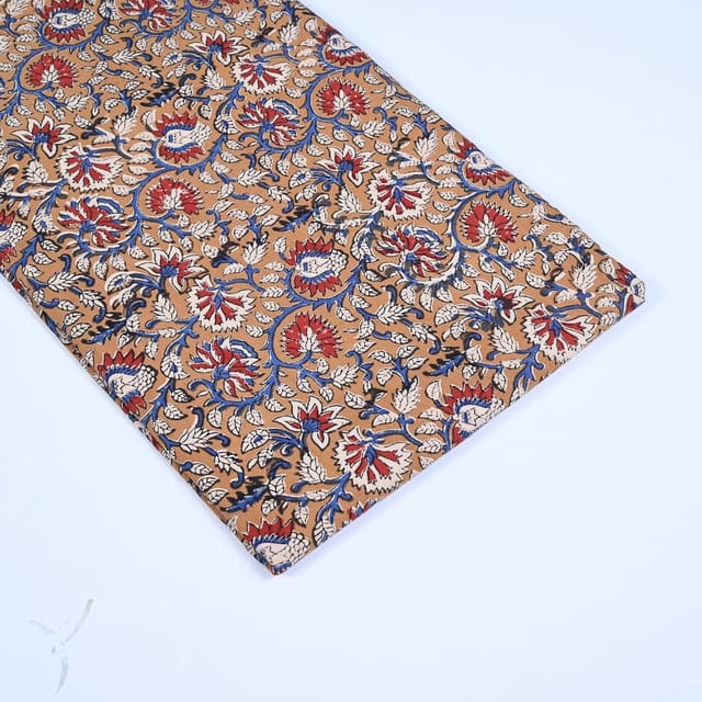 Mustard Color traditional Bagru Printed Fabric