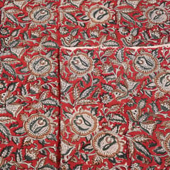 Red Color traditional Bagru Printed Fabric