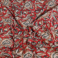 Red Color traditional Bagru Printed Fabric