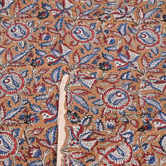 Mustard Color traditional Bagru Printed Fabric