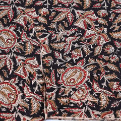 Black Color traditional Bagru Printed Fabric