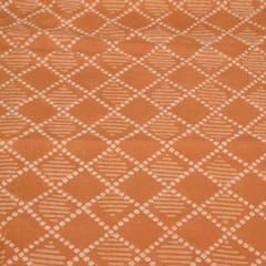 Yellow Color Daboo goemetric Printed Fabric