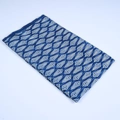 Indigo Blue Color Daboo Printed Fabric