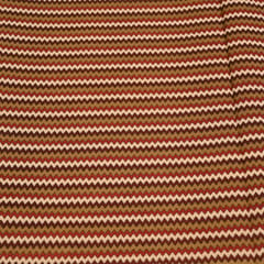 Brown Color Zig Zag Cotton Printed fabric