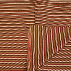 Brown Color Zig Zag Cotton Printed fabric