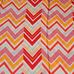 Geometric Zig Zag pattern Japan Cotton Silk Fabric