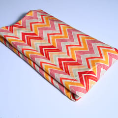 Geometric Zig Zag pattern Japan Cotton Silk Fabric