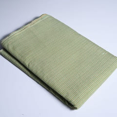 Green Color Stripes Cotton Printed Fabric