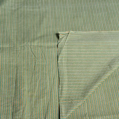 Green Color Stripes Cotton Printed Fabric