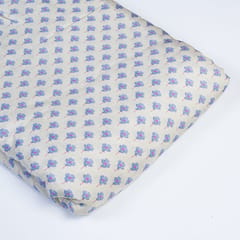 Grey Color Muslin Digital Printed Fabric