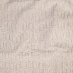 Cream Color Kora Cotton Embroidered Fabric