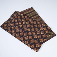 5 Mtr. Dark Brown Color Cotton Print Set