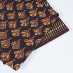 5 Mtr. Dark Brown Color Cotton Print Set