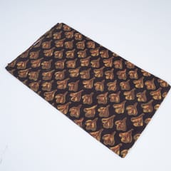 Dark Brown Color Cotton Print